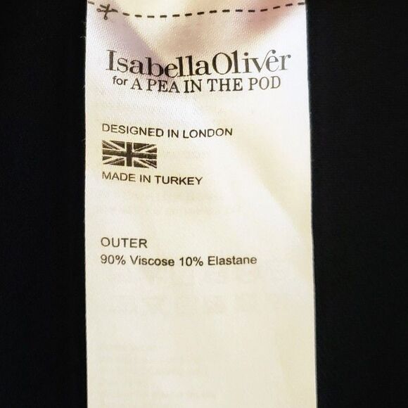 Isabella Oliver Women Black Turtle Neck Maternity Dress Size 1 - Picture 8 of 8